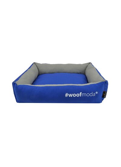 Woofmoda Κρεβάτι Πουφ Ορθογώνιο για Σκύλους & Γάτες Μπλε Ρουά