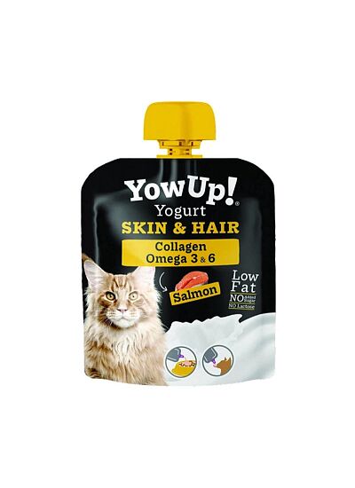YowUp Cat Yogurt Pouch Skin & Hair Γιαούρτι Με Κολλαγόνο, Ω 3 & Ω 6 για Γάτες 85gr