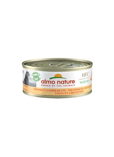 Almo Nature Cat Adult HFC Natural Κονσέρβα Τόνος & Γαρίδες 70gr