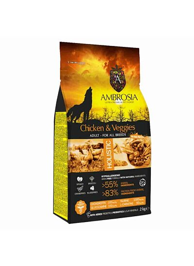 Ambrosia Grain Free Adult Chicken & Veggies 2Kg