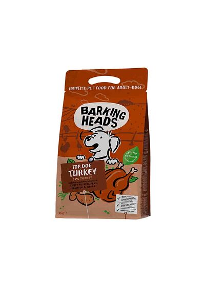 Barking Heads Grain Free Adult All Breeds Top   Dog Turkey 2Kg