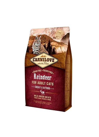 Carnilove Grain Free Cat Adult Reindeer 2Kg   Energy & Outdoor