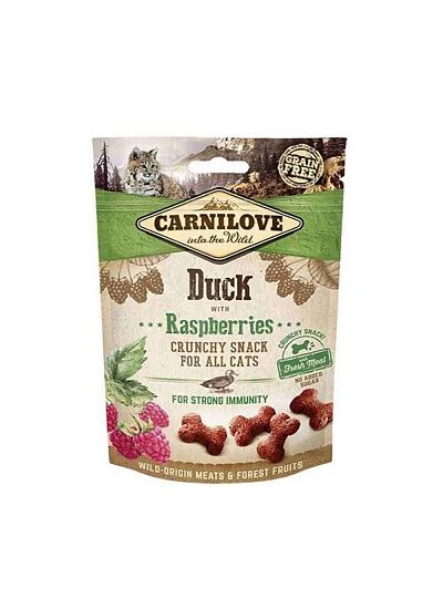 Carnilove Fresh & Crunchy Snack Γάτας Duck with Raspberries 50gr