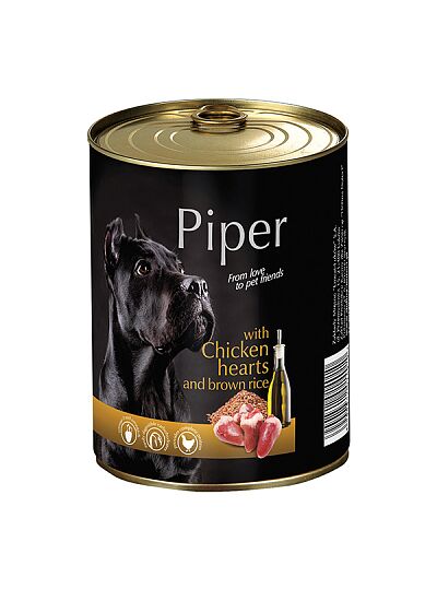 PIPER ADULT Καρδιά Κοτόπουλου & Καστανό Ρύζι 400gr