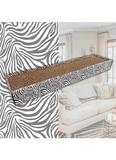 Croci Homedecor Animalier Ονυχοδρόμιο από Χαρτόνι   Zebra (48x12,5x5 cm)