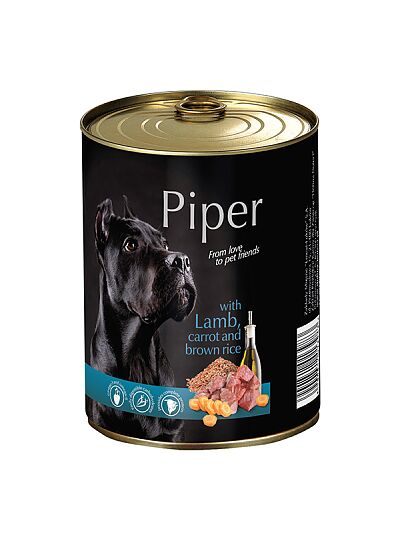 PIPER ADULT Αρνί, Καρότο & Καστανό ρύζι 800gr