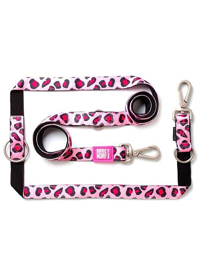Max & Molly Οδηγός Περιπάτου Multi   Function Leash Leopard Pink