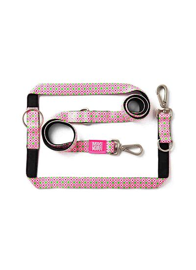 Max & Molly Οδηγός Περιπάτου Multi   Function Leash Retro Pink