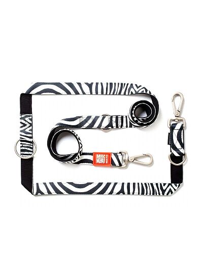 Max & Molly Οδηγός Περιπάτου Multi   Function Leash Zebra