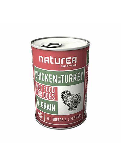 Naturea Κονσέρβα Σκύλου Chicken with Turkey 400gr
