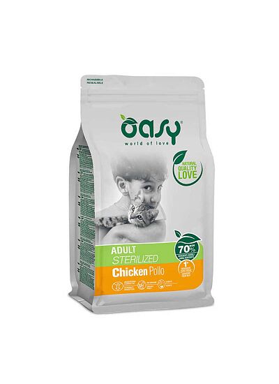 Oasy Low Grain Cat Adult Sterilised Chicken 1,5Kg