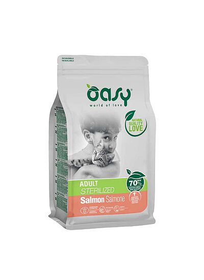 Oasy Low Grain Cat Adult Sterilised Salmon 300gr