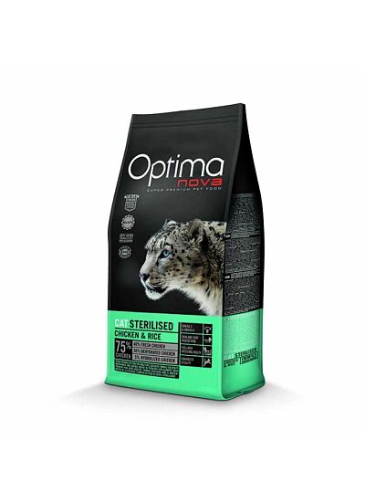 Optima Nova Low Grain Cat Adult Sterilised Chicken & Rice 400gr