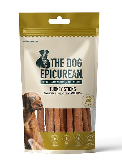 The Dog Epicurian Turkey Sticks Λιχουδιές για Σκύλους 100gr