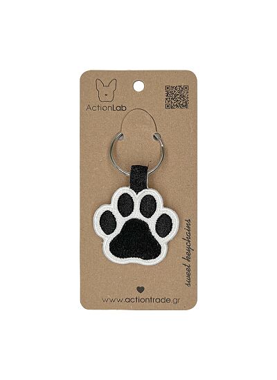 ActionLab Κεντητό Μπρελόκ Animal Paw White