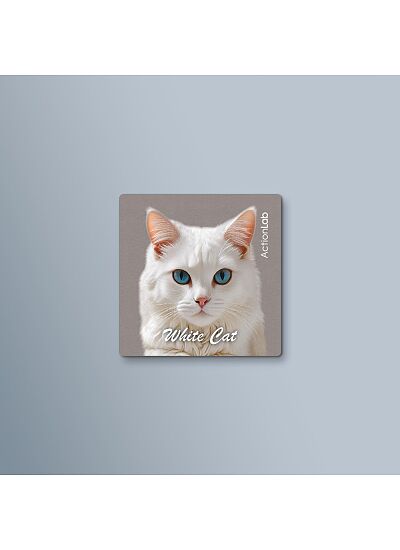 ActionLab Μαγνητάκι Cat White