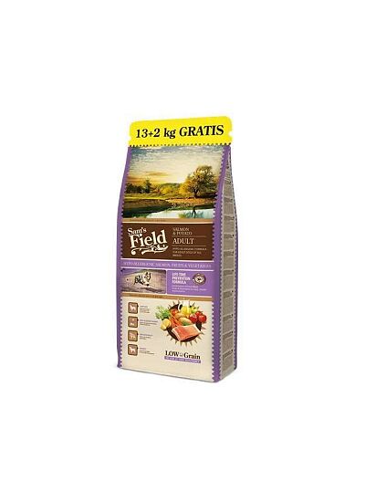 Sam's Field Low Grain Adult Salmon & Potato 13Kg + 2Kg ΔΩΡΟ