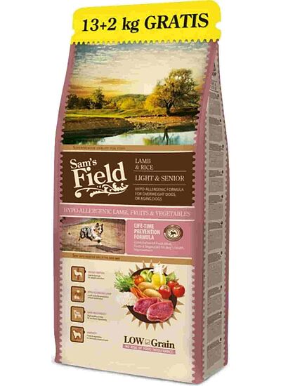 Sam's Field Low Grain Light Senior Lamb & Rice 13+2Kg ΔΩΡΟ