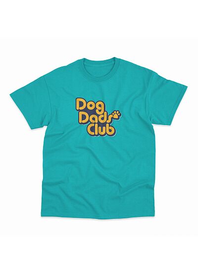 PlayEatTreat T Shirt Dog Dads Club Τιρκουάζ