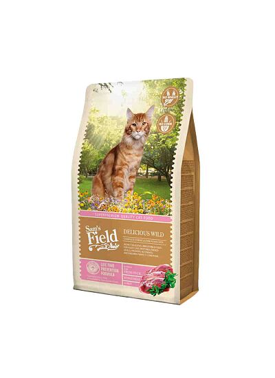 Sam's Field Low Grain Cat Adult Delicious Wild 400gr