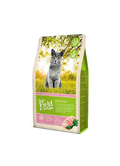 Sam's Field Low Grain Cat Adult Sterilized Chicken 7.5Kg